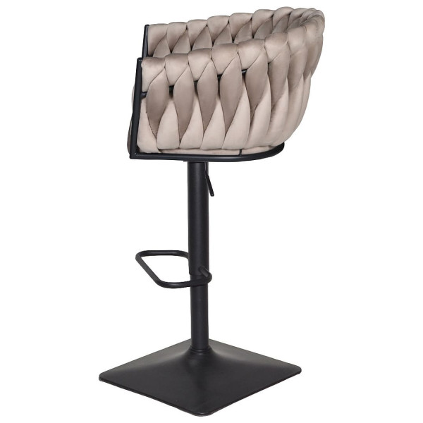 Барний стілець Onder Mebli Lola BAR 4-BK-BASE Кава UC-912 Оксамит-3