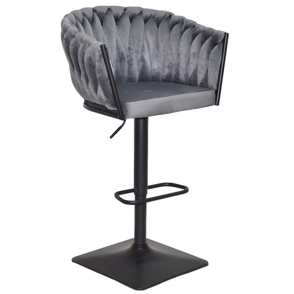 Барный стул Onder Mebli Lola BAR 4-BK-BASE Серый UC-901 Бархат-0