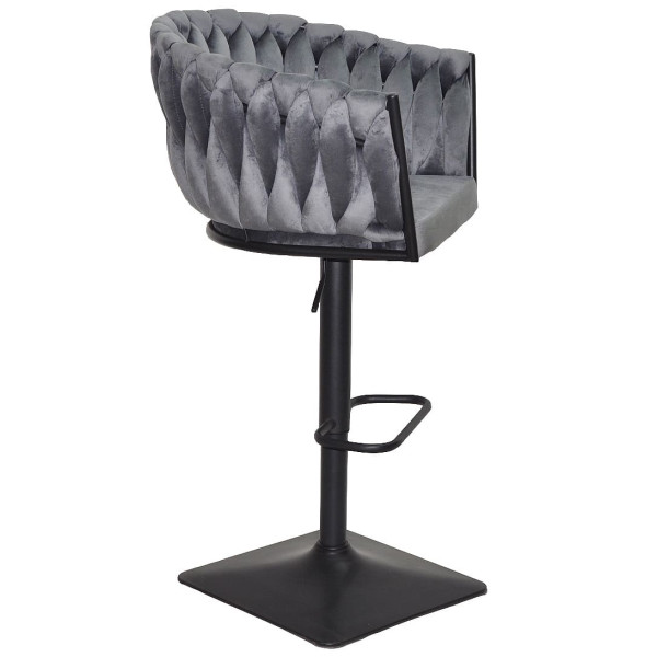 Барный стул Onder Mebli Lola BAR 4-BK-BASE Серый UC-901 Бархат-1