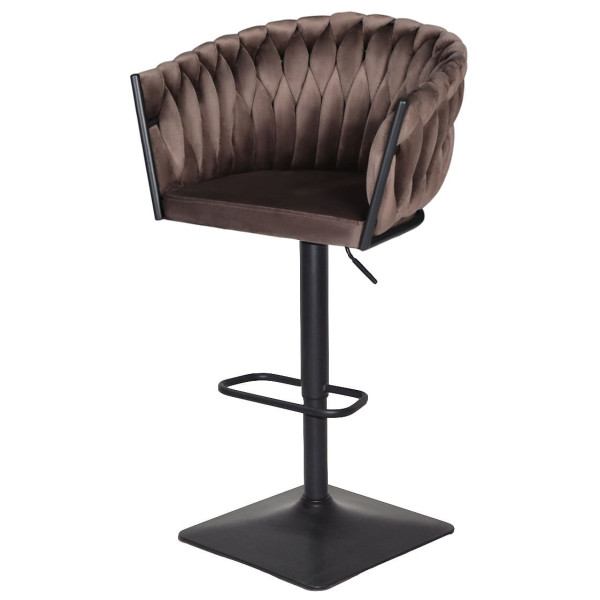 Барный стул Onder Mebli Lola BAR 4-BK-BASE Шоколад UC-908 Бархат-1