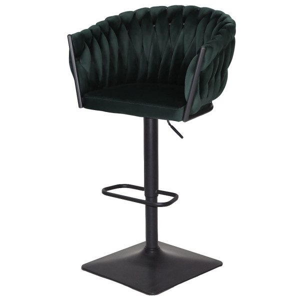 Барный стул Onder Mebli Lola BAR 4-BK-BASE Зеленый UC-905 Бархат-1