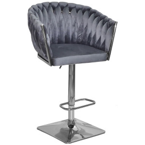 Барный стул Onder Mebli Lola BAR 4-CH-BASE Серый UC-901 Бархат
