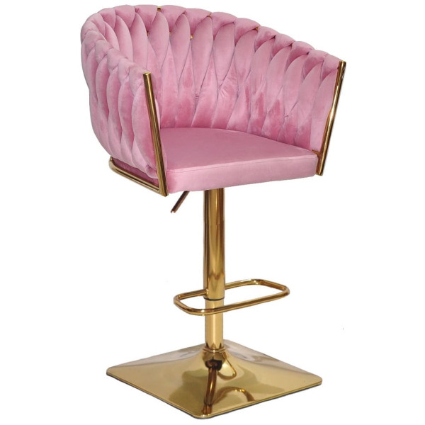 Барный стул Onder Mebli Lola BAR 4-GD-BASE Фрез UC-906 Бархат-0