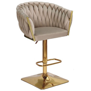 Барный стул Onder Mebli Lola BAR 4-GD-BASE Капучино UC-928 Бархат