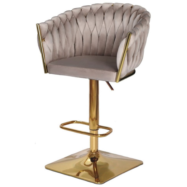 Барный стул Onder Mebli Lola BAR 4-GD-BASE Кофе UC-912 Бархат-1