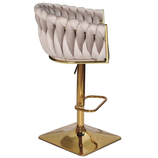 Барный стул Onder Mebli Lola BAR 4-GD-BASE Кофе UC-912 Бархат-2