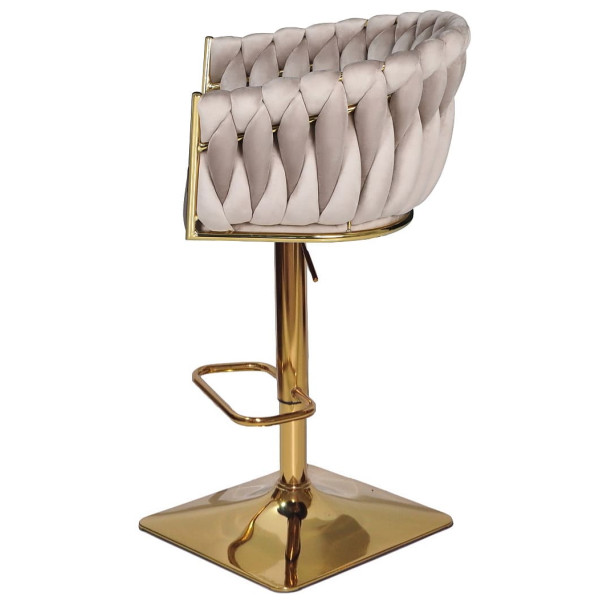 Барный стул Onder Mebli Lola BAR 4-GD-BASE Кофе UC-912 Бархат-3