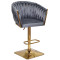 Барный стул Onder Mebli Lola BAR 4-GD-BASE Серый UC-901 Бархат-0-thumb