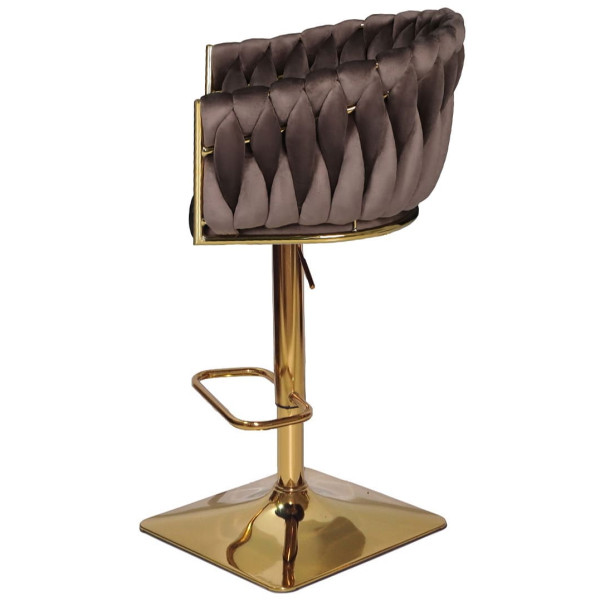 Барный стул Onder Mebli Lola BAR 4-GD-BASE Шоколад UC-908 Бархат-3