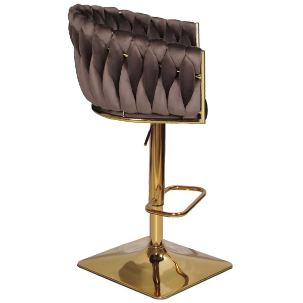 Барный стул Onder Mebli Lola BAR 4-GD-BASE Шоколад UC-908 Бархат-2