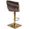 Барный стул Onder Mebli Lola BAR 4-GD-BASE Шоколад UC-908 Бархат-2-thumb