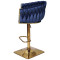 Барный стул Onder Mebli Lola BAR 4-GD-BASE Синий UC-907 Бархат-3-thumb
