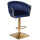 Барний стілець Onder Mebli Lola BAR 4-GD-BASE Синій UC-907 Оксамит