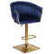 Барный стул Onder Mebli Lola BAR 4-GD-BASE Синий UC-907 Бархат-0-thumb