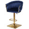 Барный стул Onder Mebli Lola BAR 4-GD-BASE Синий UC-907 Бархат-1-thumb