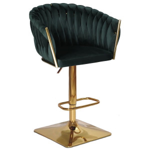 Барный стул Onder Mebli Lola BAR 4-GD-BASE Зеленый UC-905 Бархат