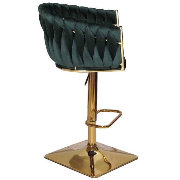 Барный стул Onder Mebli Lola BAR 4-GD-BASE Зеленый UC-905 Бархат-2