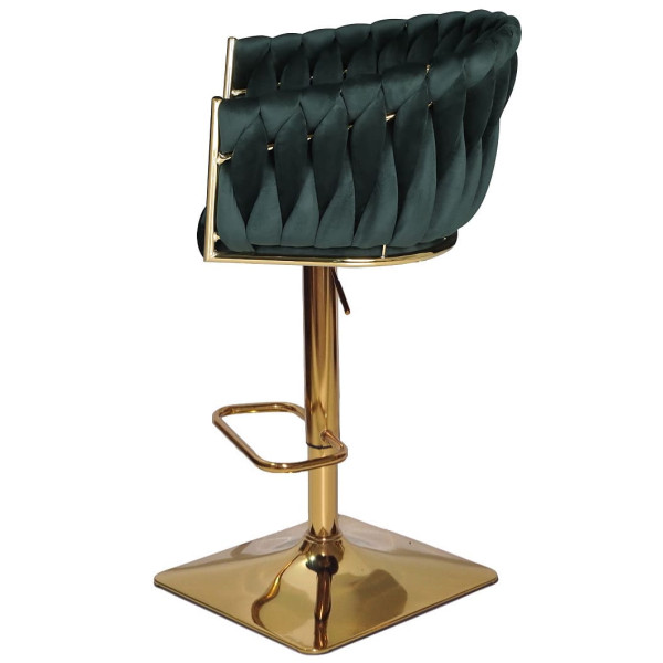 Барный стул Onder Mebli Lola BAR 4-GD-BASE Зеленый UC-905 Бархат-3