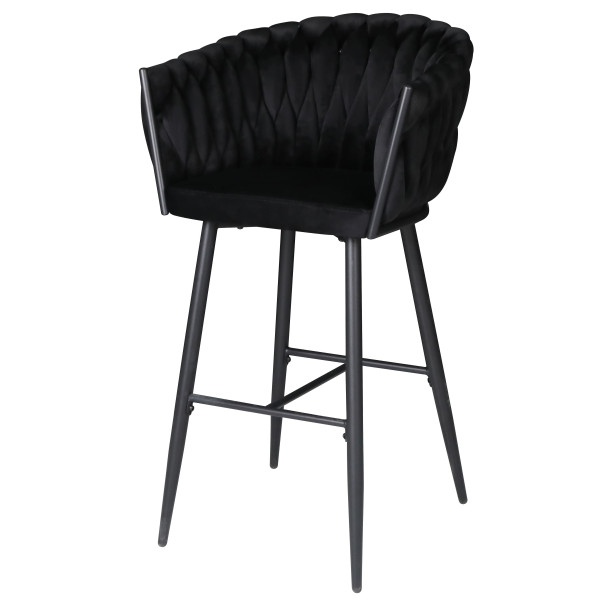 Барный стул Onder Mebli Lola BAR 75-ML (BK) Черный UC-904 Бархат-1