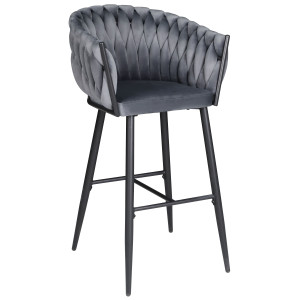 Барный стул Onder Mebli Lola BAR 75-ML (BK) Серый UC-901 Бархат