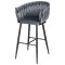 Барный стул Onder Mebli Lola BAR 75-ML (BK) Серый UC-901 Бархат-1-thumb