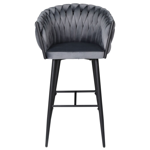 Барный стул Onder Mebli Lola BAR 75-ML (BK) Серый UC-901 Бархат-2