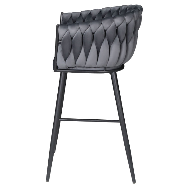 Барный стул Onder Mebli Lola BAR 75-ML (BK) Серый UC-901 Бархат-4