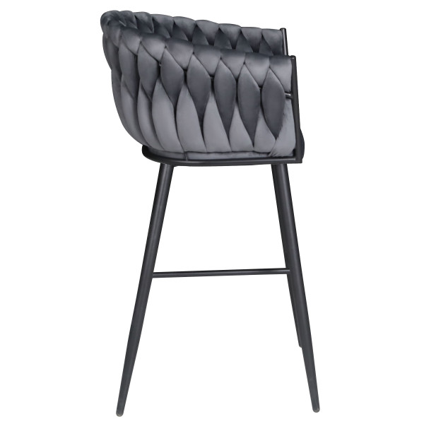 Барный стул Onder Mebli Lola BAR 75-ML (BK) Серый UC-901 Бархат-3