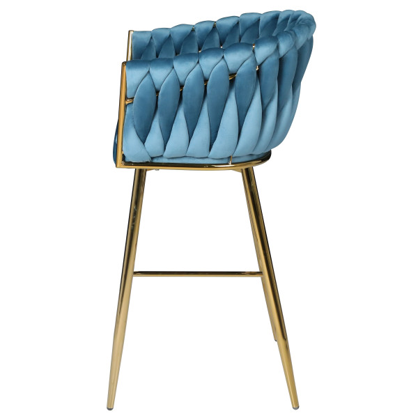 Барный стул Onder Mebli Lola BAR 75-ML (GD) Бирюза UC-919 Бархат-4