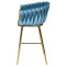 Барный стул Onder Mebli Lola BAR 75-ML (GD) Бирюза UC-919 Бархат-4-thumb