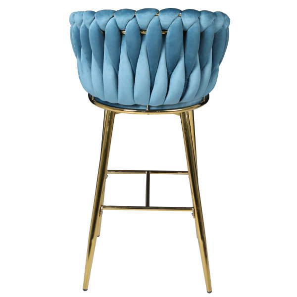 Барный стул Onder Mebli Lola BAR 75-ML (GD) Бирюза UC-919 Бархат-7