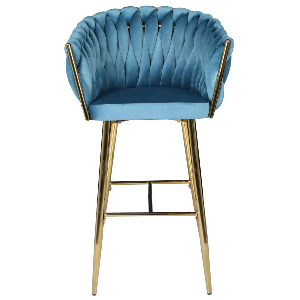 Барный стул Onder Mebli Lola BAR 75-ML (GD) Бирюза UC-919 Бархат-2