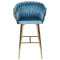 Барный стул Onder Mebli Lola BAR 75-ML (GD) Бирюза UC-919 Бархат-2-thumb