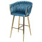 Барный стул Onder Mebli Lola BAR 75-ML (GD) Бирюза UC-919 Бархат-1-thumb