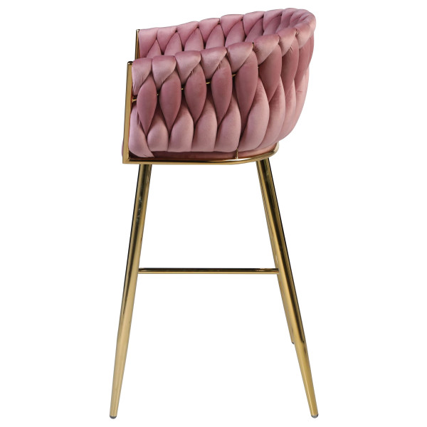 Барный стул Onder Mebli Lola BAR 75-ML (GD) Фрез UC-906 Бархат-4