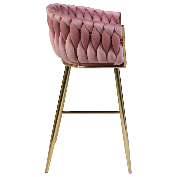 Барный стул Onder Mebli Lola BAR 75-ML (GD) Фрез UC-906 Бархат-3