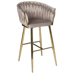 Барный стул Onder Mebli Lola BAR 75-ML (GD) Кофе UC-912 Бархат