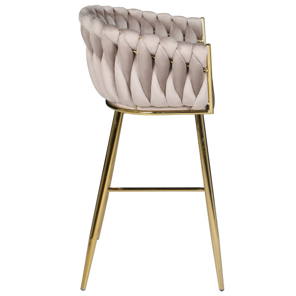 Барний стілець Onder Mebli Lola BAR 75-ML (GD) Кава UC-912 Оксамит-3