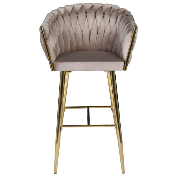 Барний стілець Onder Mebli Lola BAR 75-ML (GD) Кава UC-912 Оксамит-2