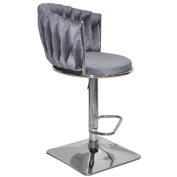 Барный стул Onder Mebli Mila BAR 4-CH-BASE Серый UC-901 Бархат-1