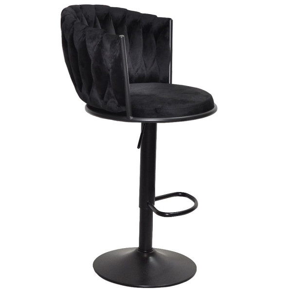 Барный стул Onder Mebli Mila BAR BK-BASE Черный UC-904 Бархат-1