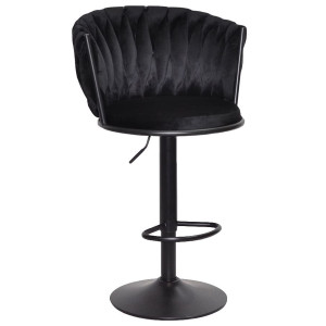 Барный стул Onder Mebli Mila BAR BK-BASE Черный UC-904 Бархат