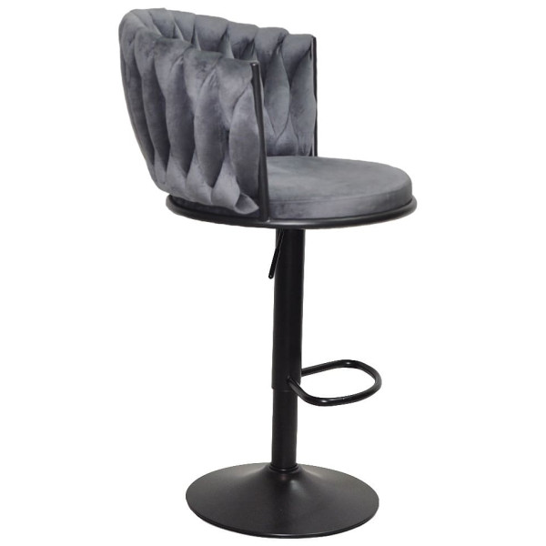 Барный стул Onder Mebli Mila BAR BK-BASE Серый UC-901 Бархат-1