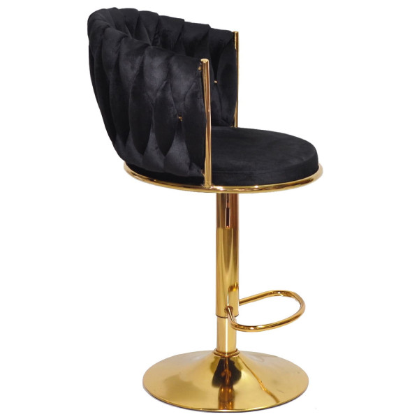 Барный стул Onder Mebli Mila BAR GD-BASE Черный UC-904 Бархат-1