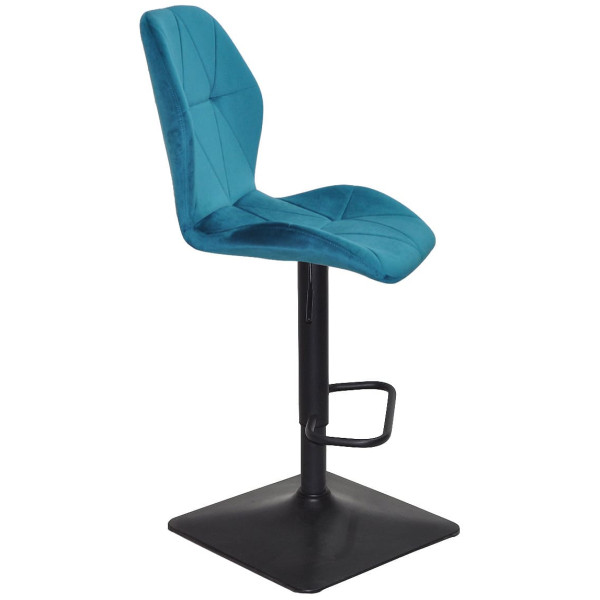 Барный стул Onder Mebli REMI BAR 4-BK-BASE Бирюза PH-612 Бархат-1