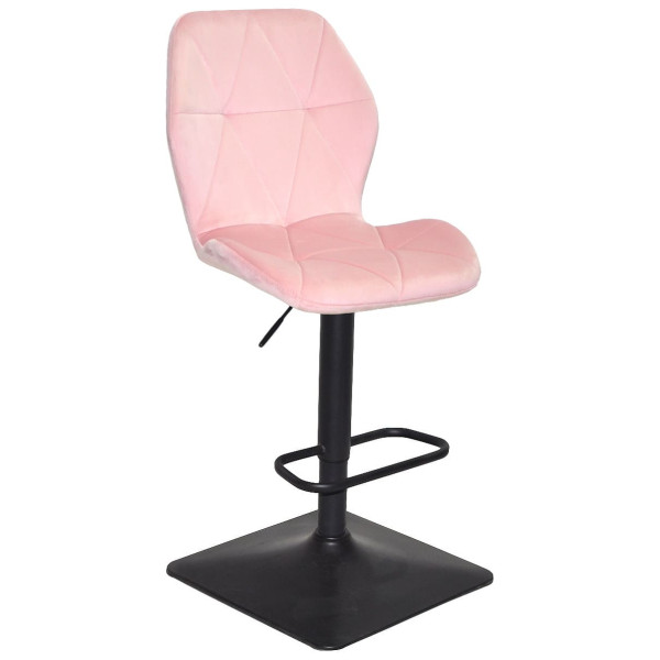 Барный стул Onder Mebli REMI BAR 4-BK-BASE Розовый UC-915 Бархат-0