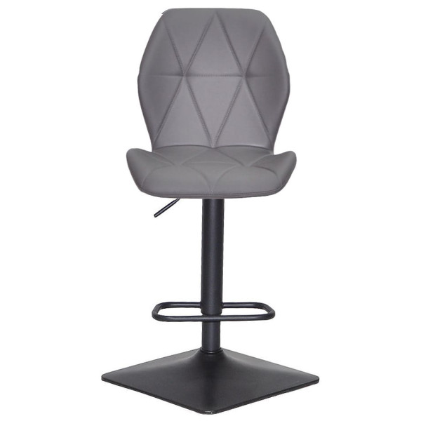 Барний стілець Onder Mebli REMI BAR 4-BK-BASE Сірий 701 Екошкіра-1