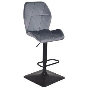 Барний стілець Onder Mebli REMI BAR 4-BK-BASE Сірий UC-901 Оксамит