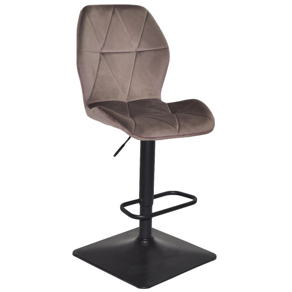Барний стілець Onder Mebli REMI BAR 4-BK-BASE Шоколад UC-908 Оксамит-0