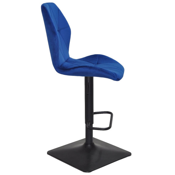 Барный стул Onder Mebli REMI BAR 4-BK-BASE Синий OR-859 Бархат-1